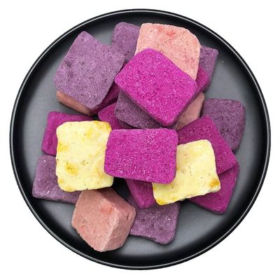 شراء لذيذة مكعبات الزبادي المجفف منخفضة السعرات الحرارية الفراولة نكهة 50 غرام لصناديق الغداء للأطفال online manufacture